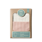Long Sleeve Bodysuit Derby 2 Pack - Natural/Rose Bud
