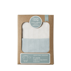 Long Sleeve Bodysuit Derby 2 Pack - Natural/Sea