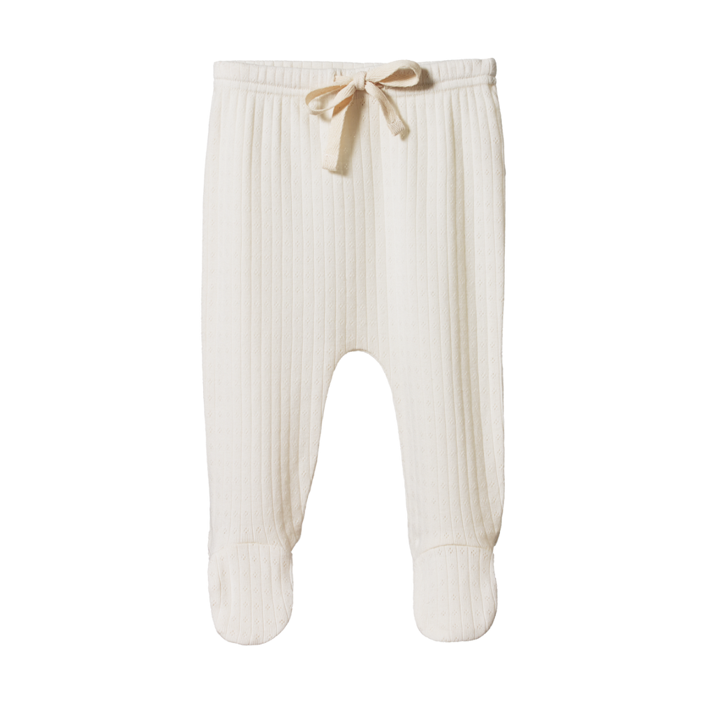 Footed Rompers Pointelle - Natural
