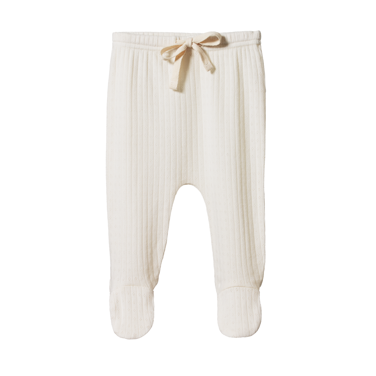 Footed Rompers Pointelle - Natural