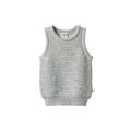 Merino Knit Vest - Light Grey Marl Chunky Knit