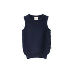 Merino Knit Vest - Navy Chunky Knit