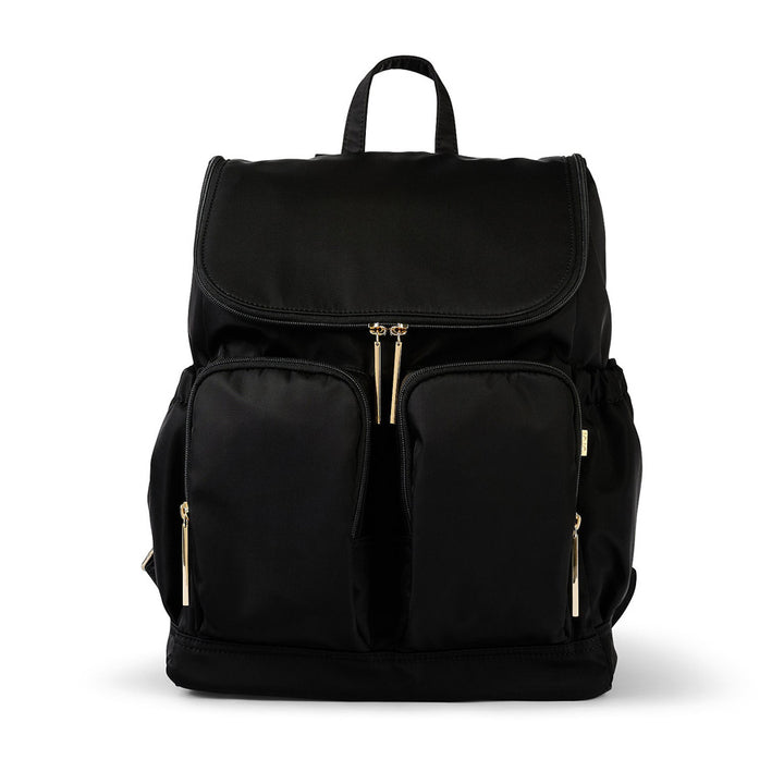 OiOi Nappy Backpack - Nylon Black/Gold