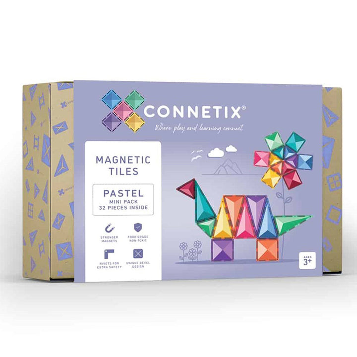 Connetix Tiles - 32 Piece Mini Pack | Pastel