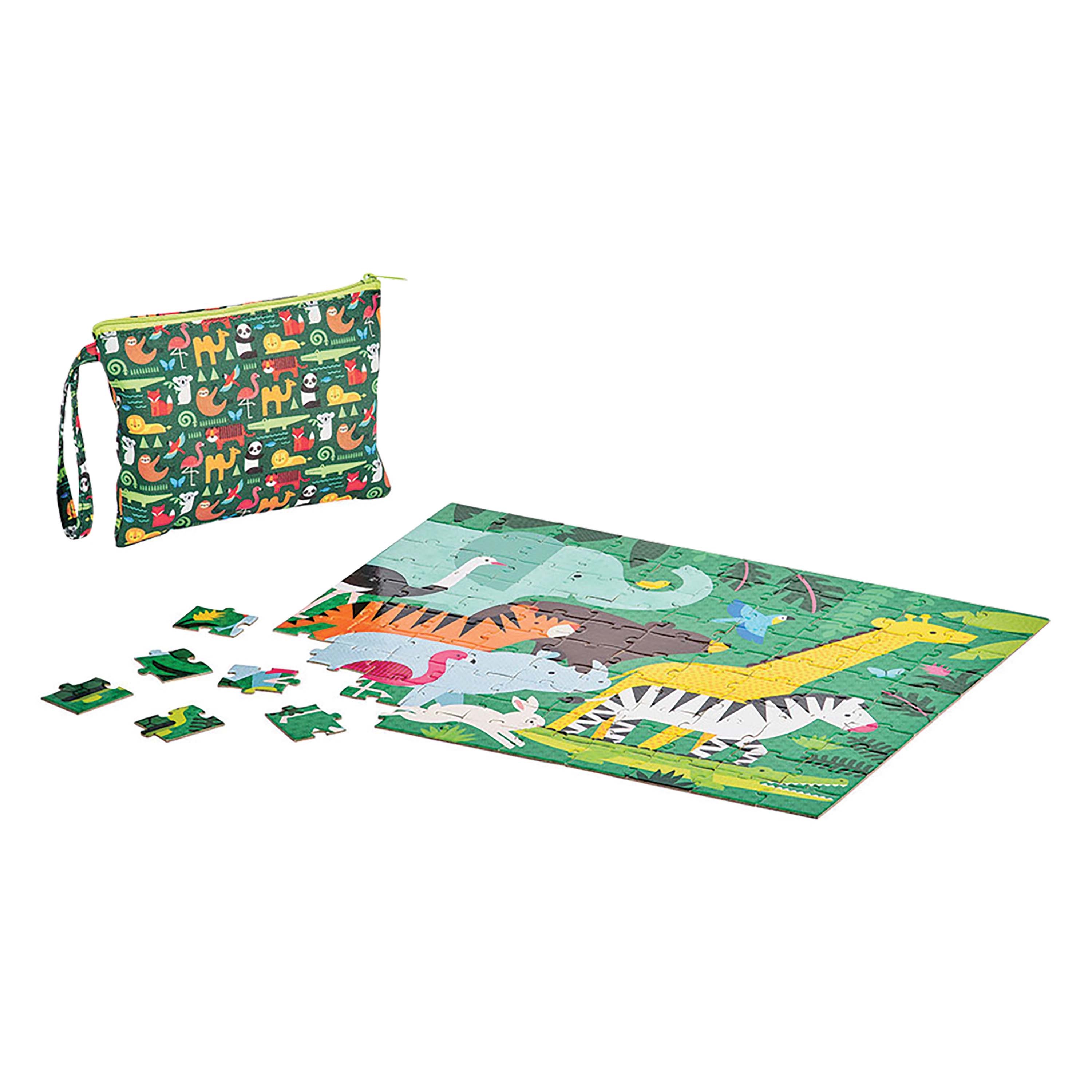 Two-Sided On-The-Go Puzzle - Animal Menagerie