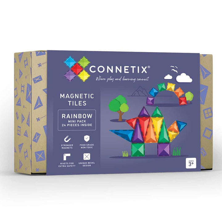 Connetix Tiles - 24 Piece Mini Pack | Rainbow