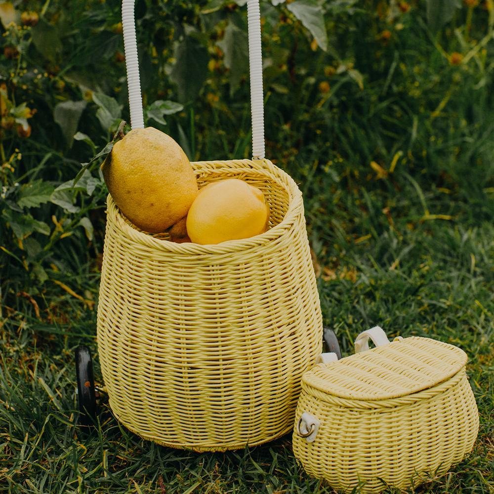 Mini Chari Rattan Bag - Lemon