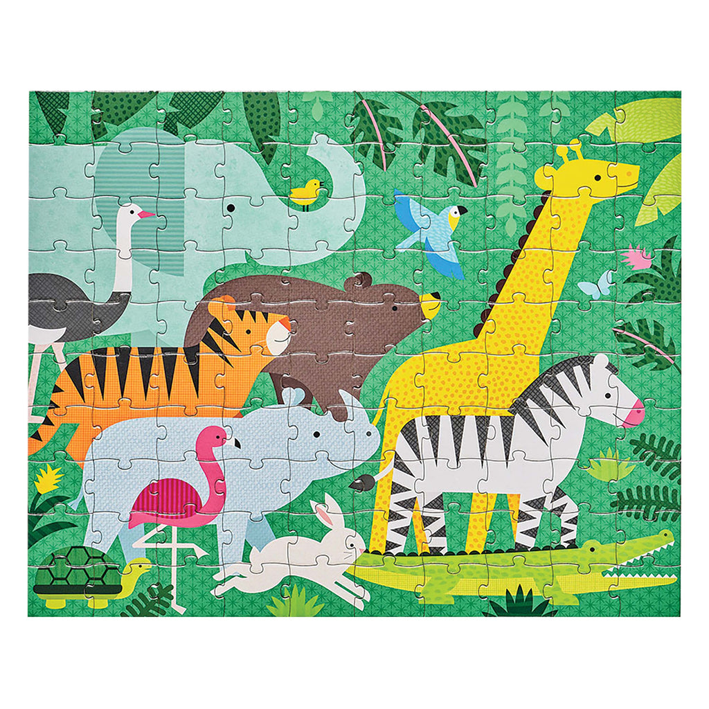 Two-Sided On-The-Go Puzzle - Animal Menagerie