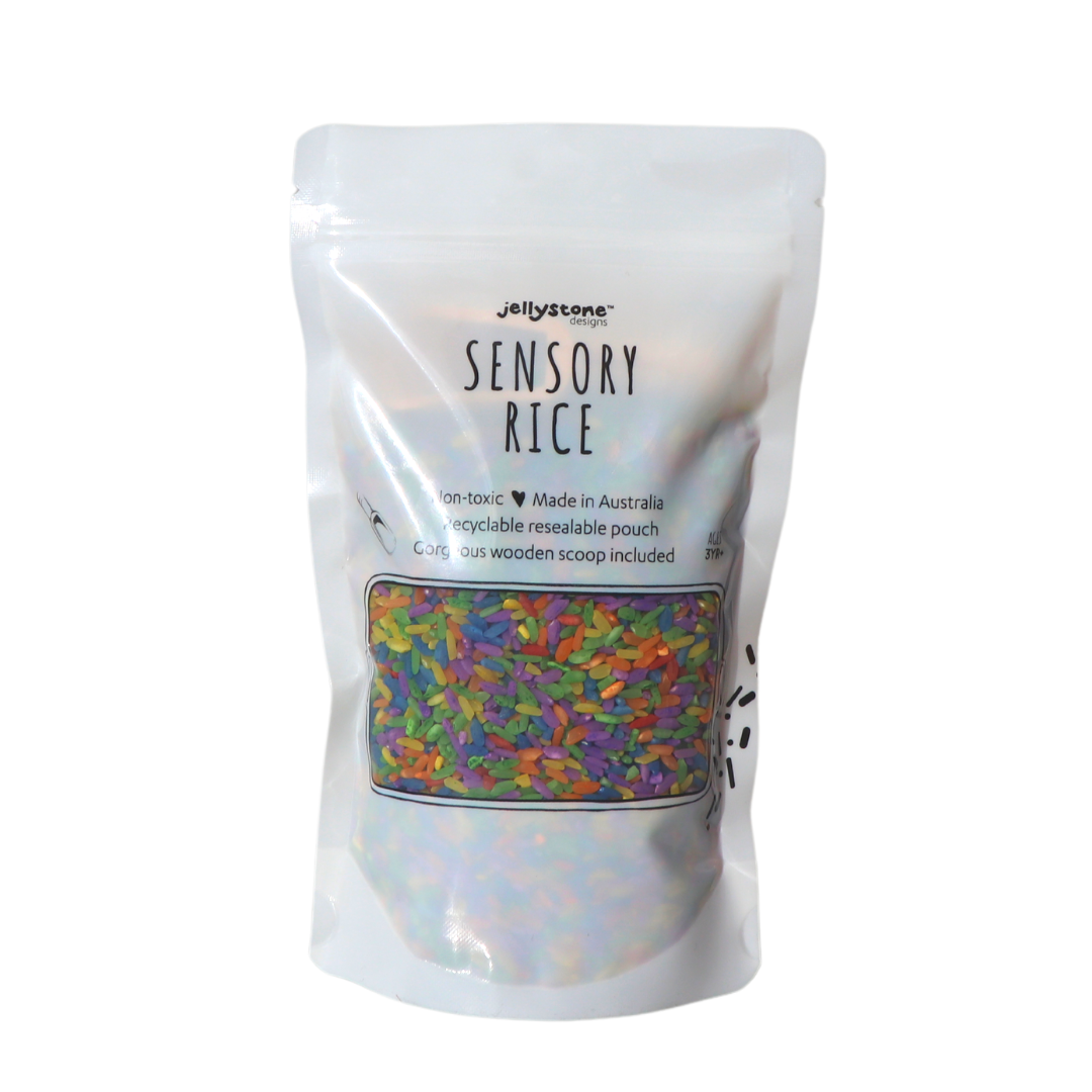 Sensory Rice - Rainbow Bright