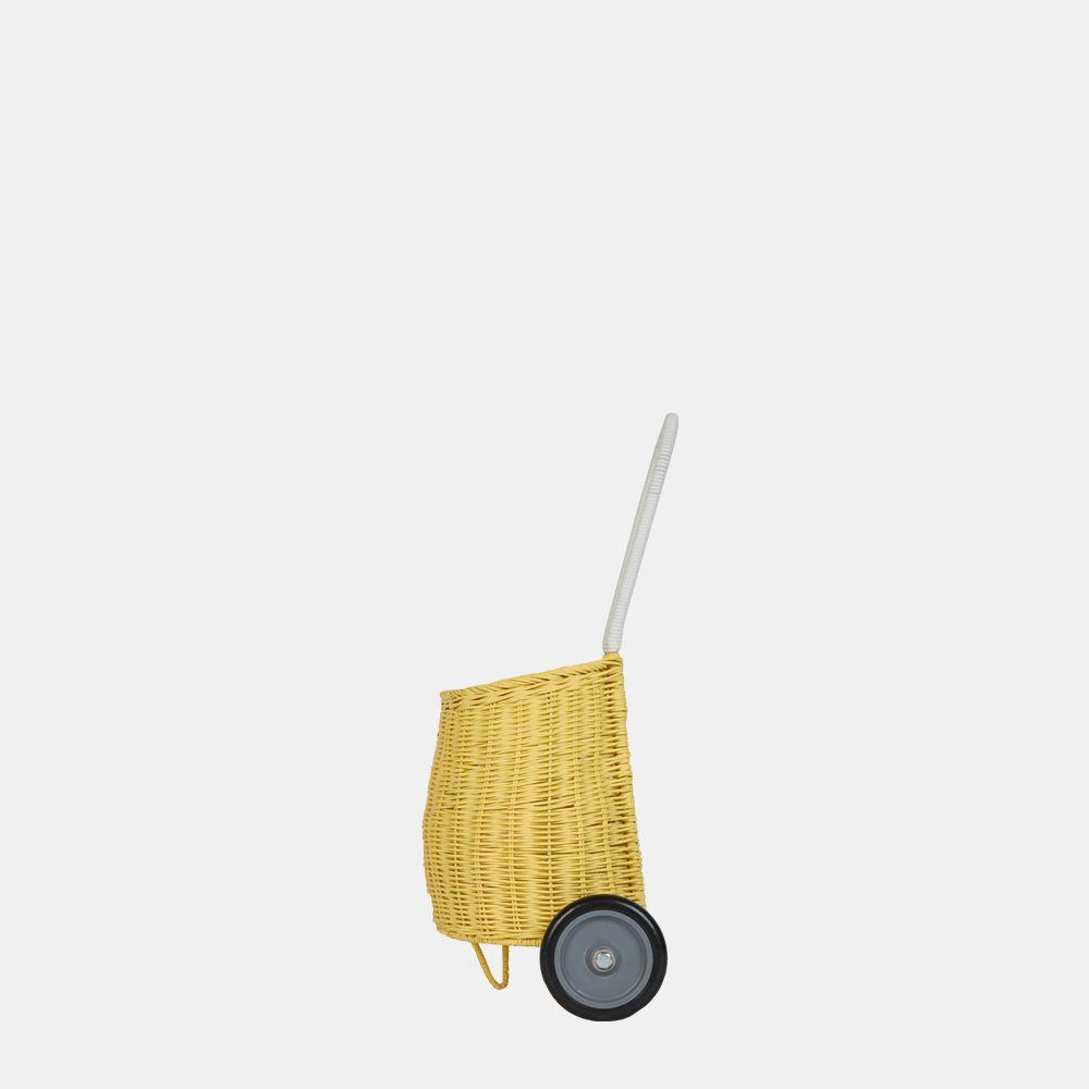 Olli Ella Rattan Luggy Basket - Lemon