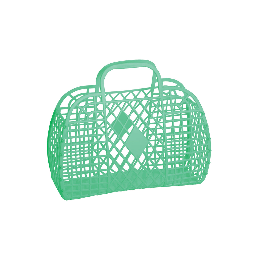 Sun Jellies Retro Basket Small - Green