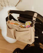 Stroller Organiser - Oat Dimple