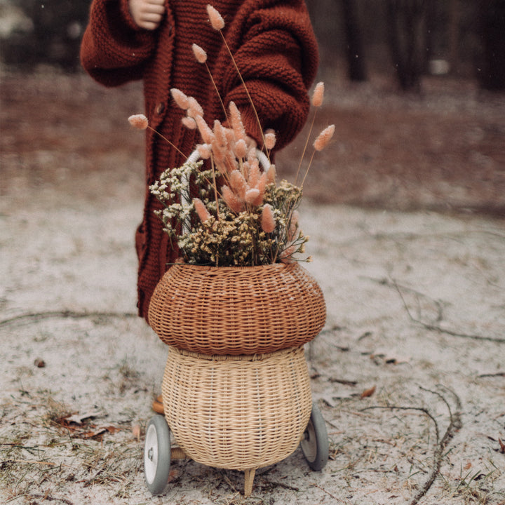 Olli Ella Rattan Mushroom Luggy - Natural