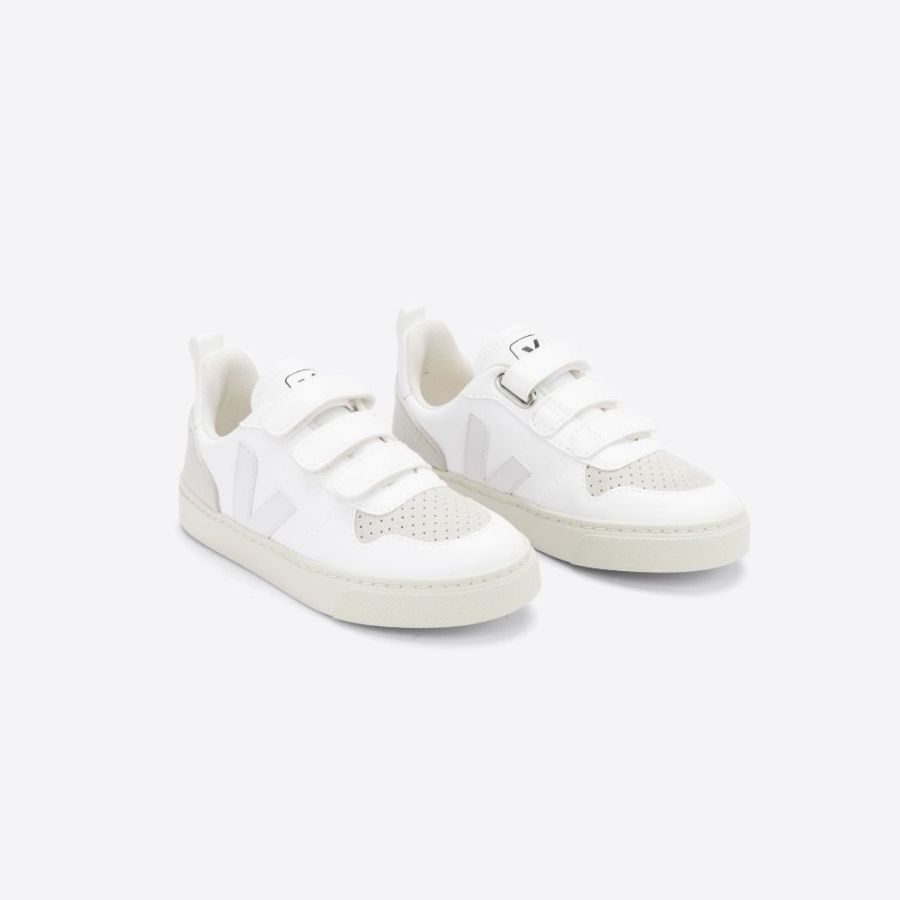 Veja V-10 Velcro CWL - White/Natural