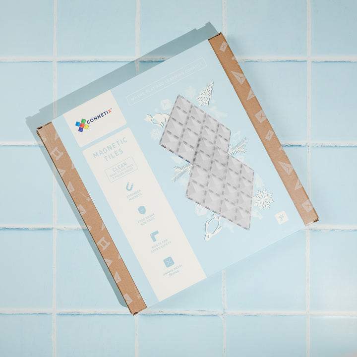 Connetix Tiles - 2 Piece Base Plate Set | Clear